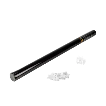 80cm Handmatig Confetti Sterrenkanon - Wit