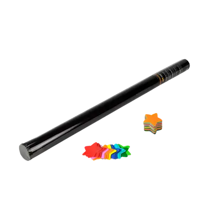 80cm Handmatig Sterren Confetti Kanon - Veelkleurig