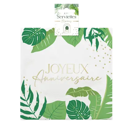 Tropical Verjaardag handdoeken (pak van 10)