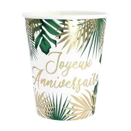 Tropical Verjaardag Tumbler - Set van 6