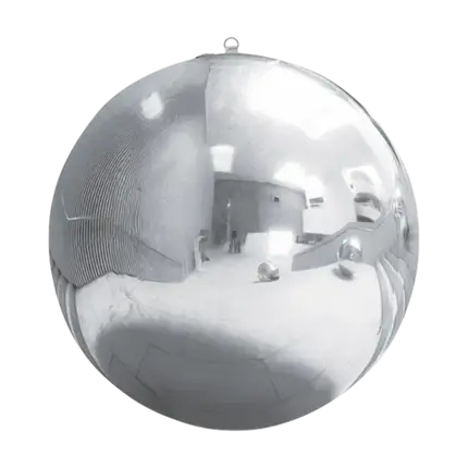 Herbruikbare Opblaasbare Spiegelbol Zilver 120cm