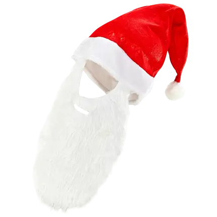 Kerstmuts met Witbaard