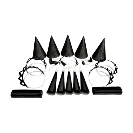 Zwarte Cotillons Tas voor 10 Personen