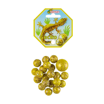 Set van 20 gekko knikkers +1 Calot