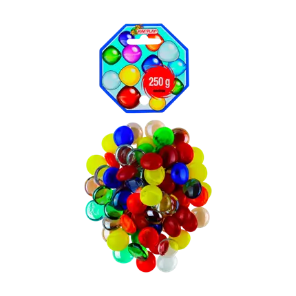 Assortiment platte kralen (250gr)