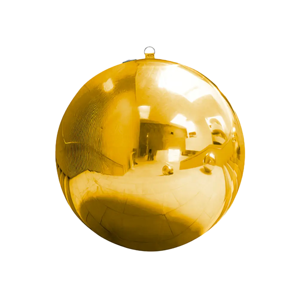 Opblaasbare Gouden Spiegelbol 40cm - Herbruikbare decoratie