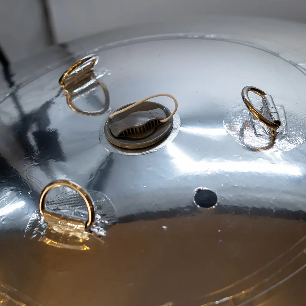 Opblaasbare Zilveren Spiegelbol 150cm - Herbruikbare decoratie