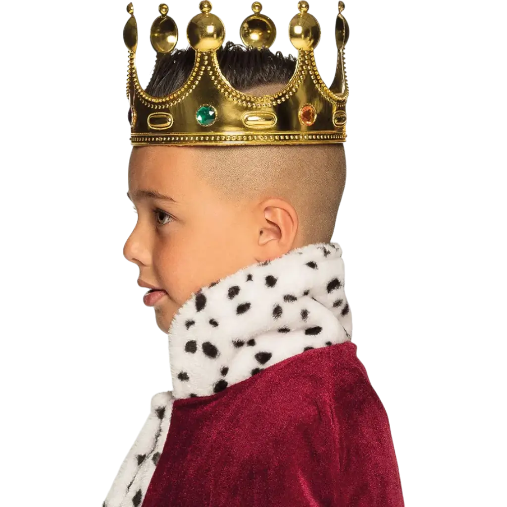 Gouden Koningskroon - Veelkleurige stenen