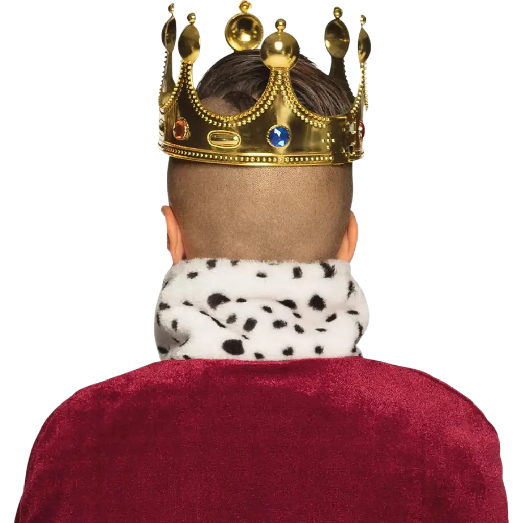 Gouden Koningskroon - Veelkleurige stenen