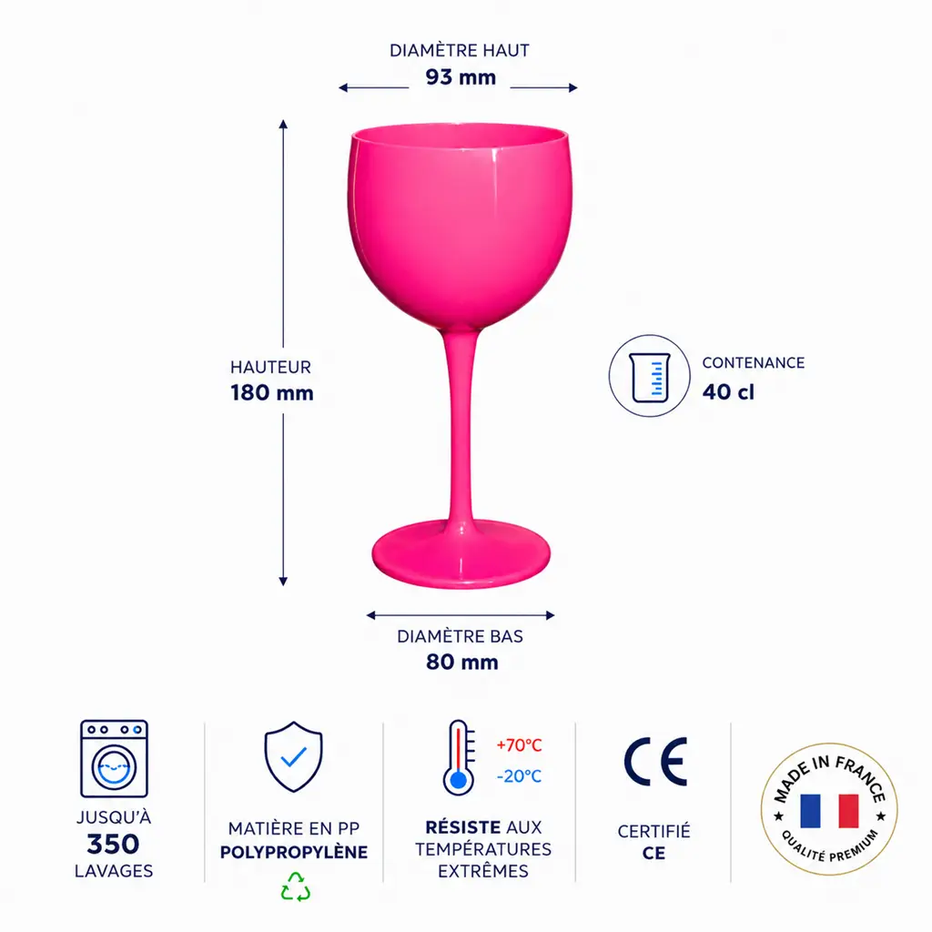 Roze Piscine glas 40cl
