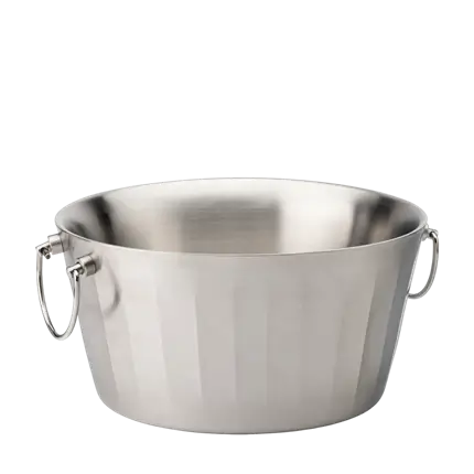 Isothermisch ijsbakje in gesatineerd roestvrij staal - Voor flessen en drankjes - 37 cm