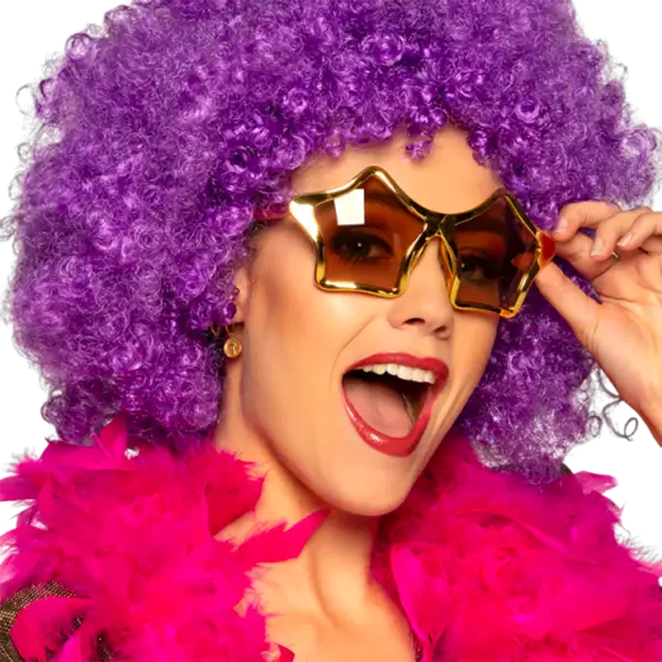 Feestbrillen in stervorm, goudkleurig – Set van 2