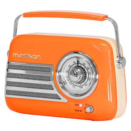 Vintage Standalone Radio met Bluetooth USB & FM 30W Oranje