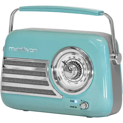 Vintage Standalone Radio met Bluetooth USB & FM 30W Blauw