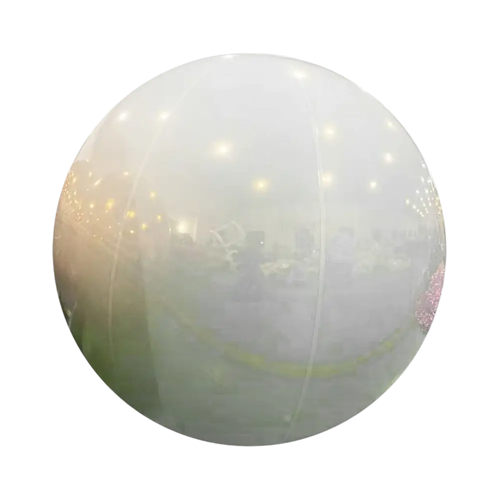 Witte Opblaasbare Spiegelbol 90cm - Herbruikbare decoratie