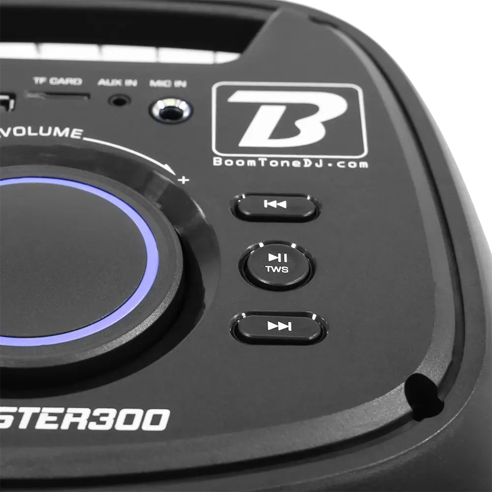 BOOMaster 300' draagbare acculuidspreker - 250W met Bluetooth, LED