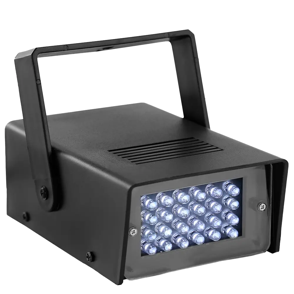 FLASHLED-MINI" LED-stroboscoop - 24 witte LED's, instelbare snelheid