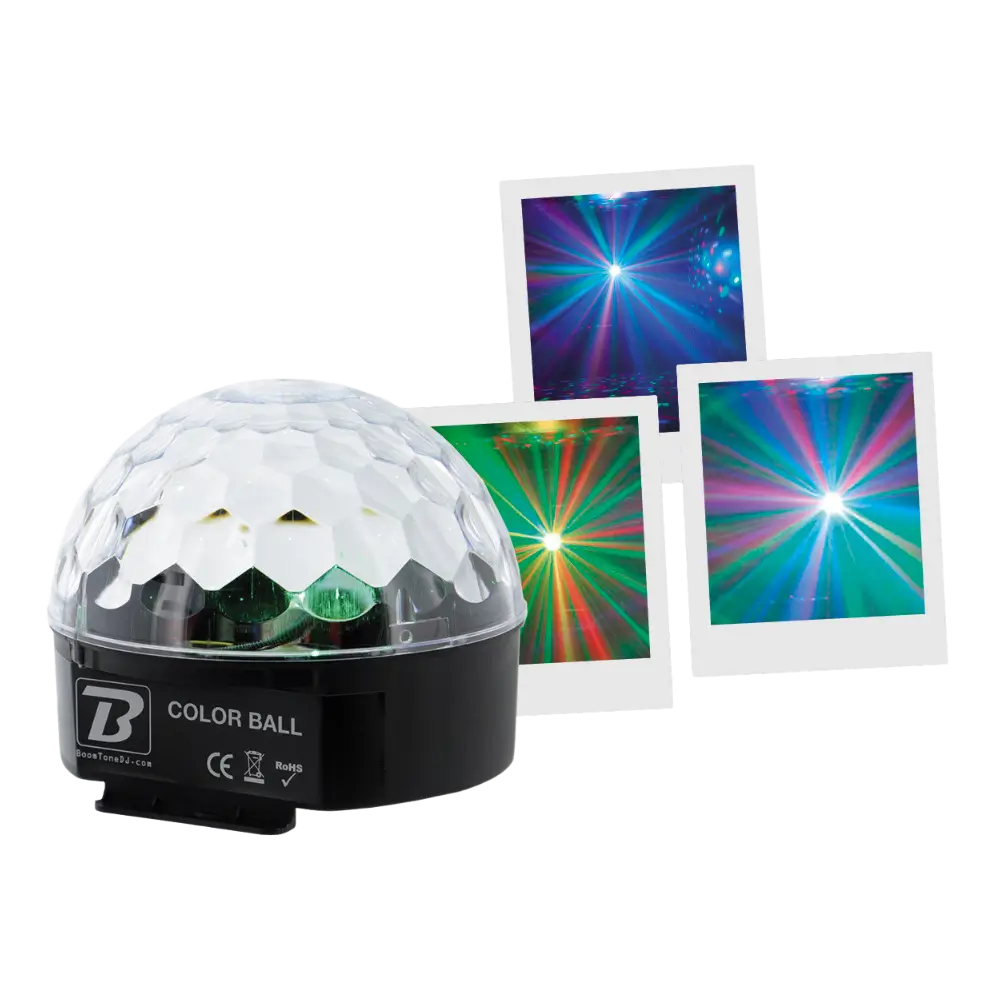 Color Ball" LED-lichtset - RGB 9W, 82 lenzen, afstandsbediening inbegrepen