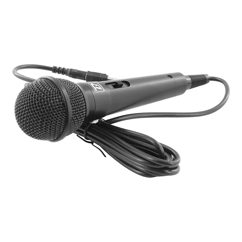 MIC10" dynamische microfoon - cardioïde, 3 m kabel, mini-jack + 6,35 mm adapter