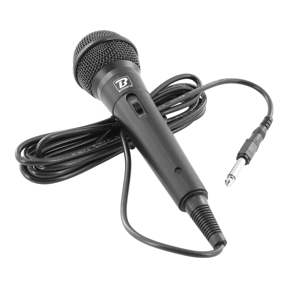 MIC10" dynamische microfoon - cardioïde, 3 m kabel, mini-jack + 6,35 mm adapter