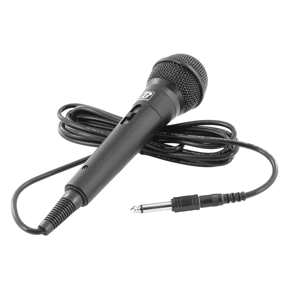 MIC10" dynamische microfoon - cardioïde, 3 m kabel, mini-jack + 6,35 mm adapter