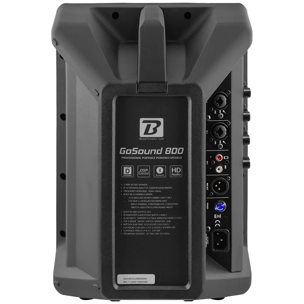 GoSound 800" draagbare luidspreker - 100W RMS, Bluetooth 5.0, DSP 4 modi, batterij van 4 uur