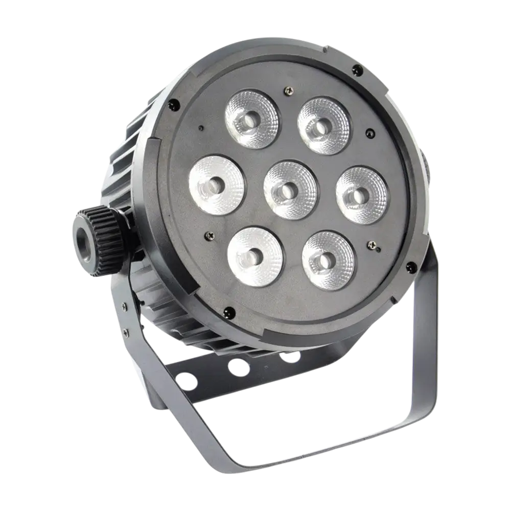 7x10W 5in1 LED PAR schijnwerper - 7 RGBWA LED's, DMX, auto- en muziekmodi en afstandsbediening