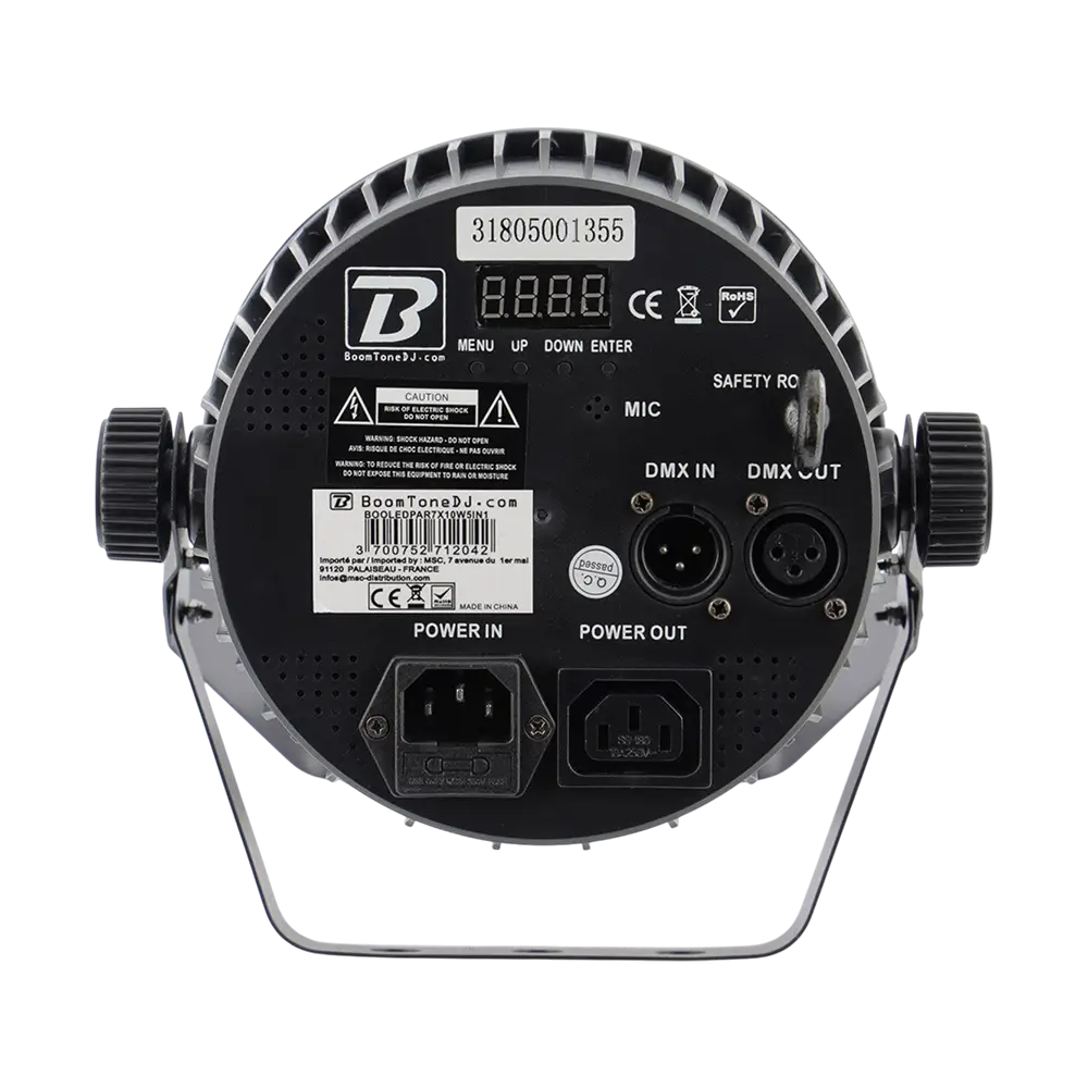 7x10W 5in1 LED PAR schijnwerper - 7 RGBWA LED's, DMX, auto- en muziekmodi en afstandsbediening