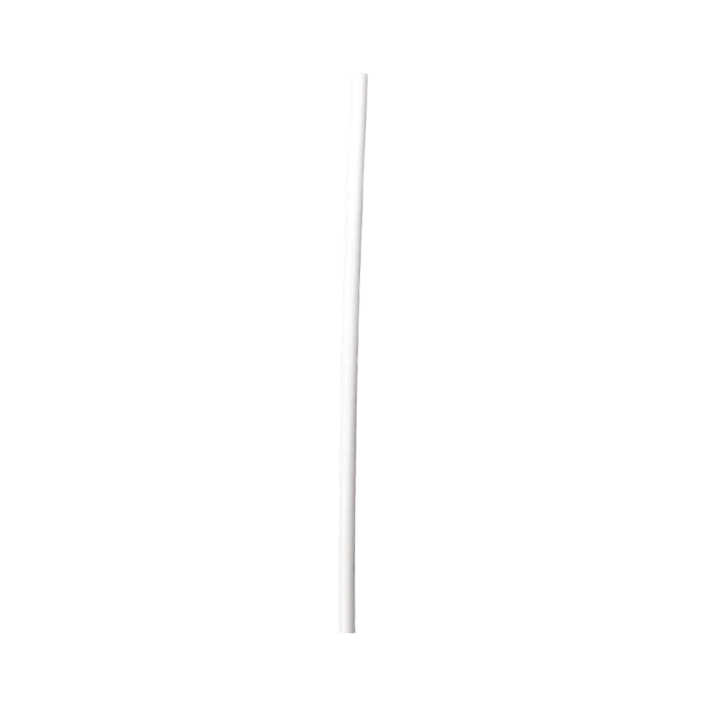 Wit PP recyclebaar rietje 20cm ø 6mm - Voedselveilig en herbruikbaar (Verpakking van 250)