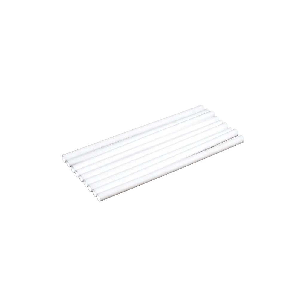 Klein" recyclebaar wit PP cocktailrietje 15cm ø 8mm - voedselveilig en herbruikbaar (verpakking van 250)