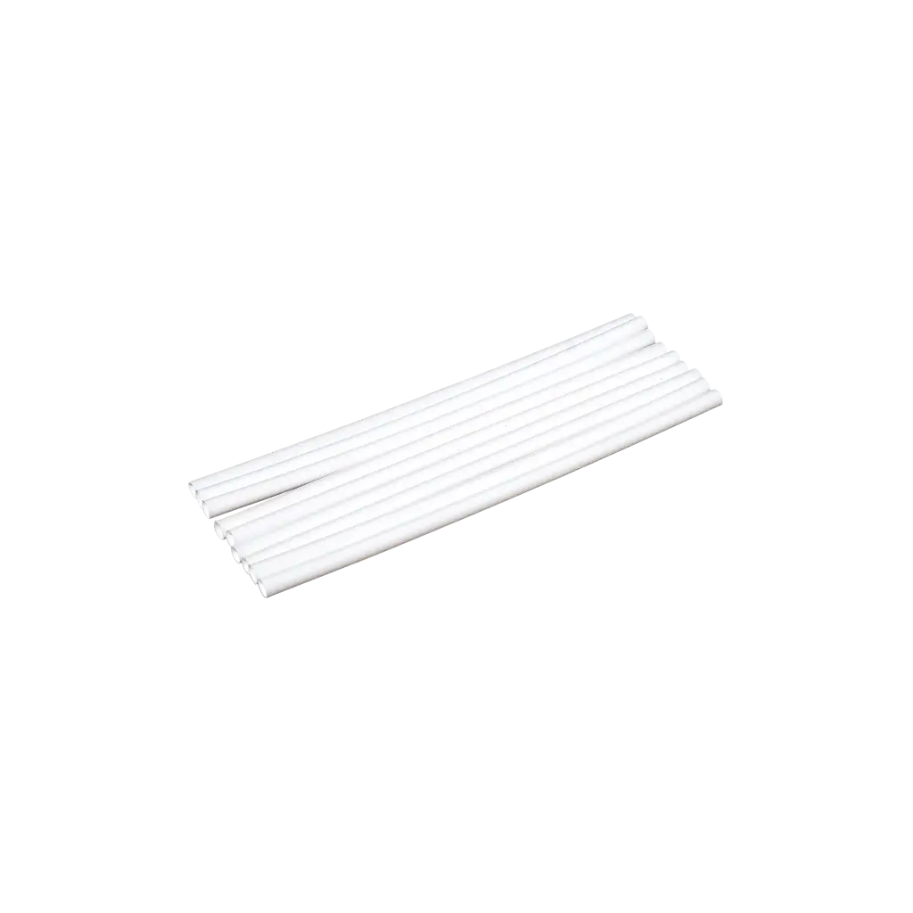 Wit PP recyclebaar cocktailrietje 20cm ø 8mm - voedselveilig en herbruikbaar (Verpakking van 250)