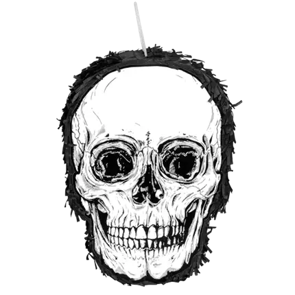 Piñata met schedel en gekruiste botten - Te slaan - 35 cm