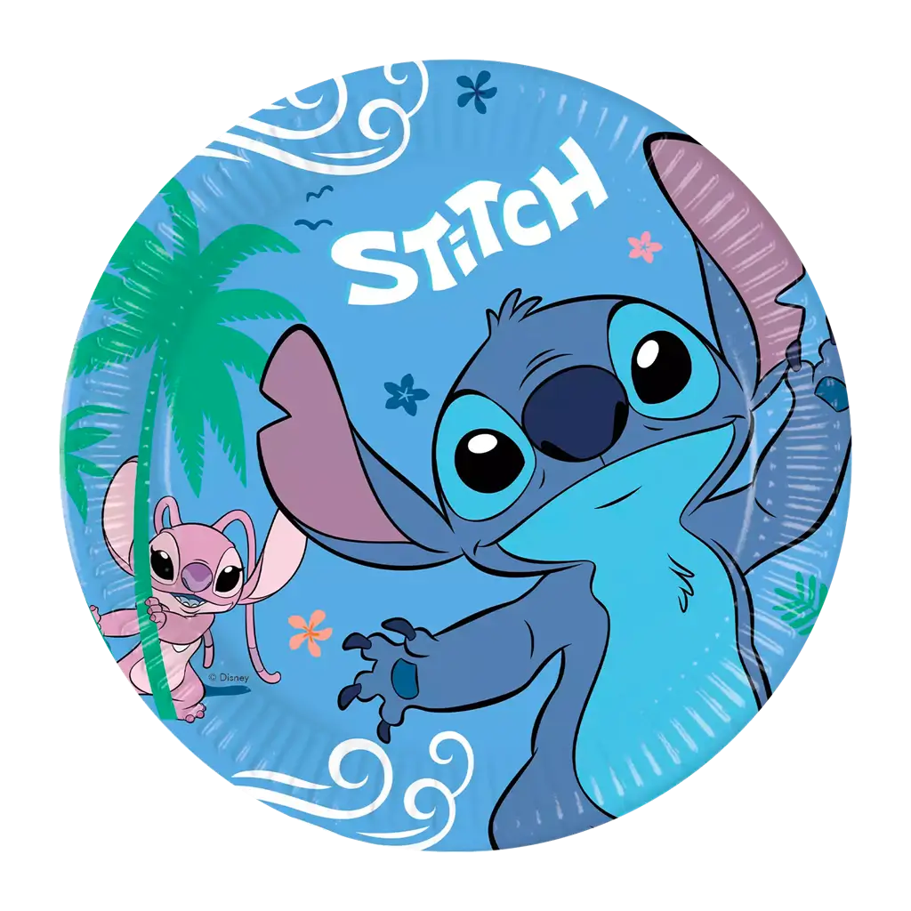 Stitch papieren bord ø23cm - Set van 8