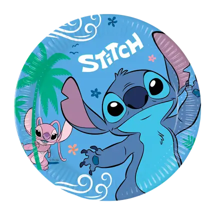 Stitch papieren bord ø23cm - Set van 8