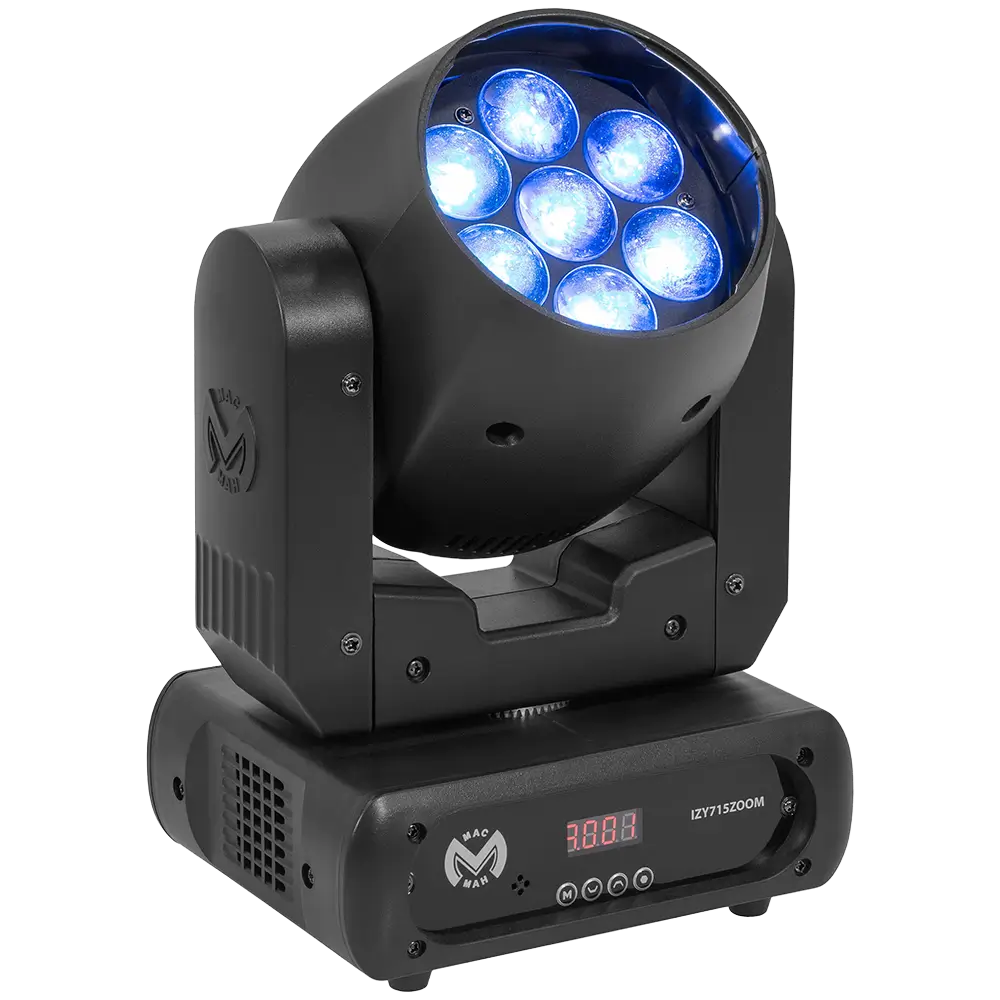 Professionele LED-washkop, "IZY 715 Zoom" - stroboscoop & DMX - Mac Mah