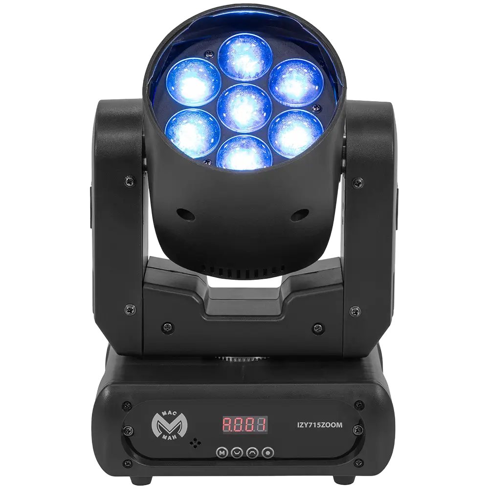 Professionele LED-washkop, "IZY 715 Zoom" - stroboscoop & DMX - Mac Mah