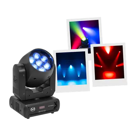 Professionele LED-washkop, IZY 715 Zoom - stroboscoop & DMX - Mac Mah