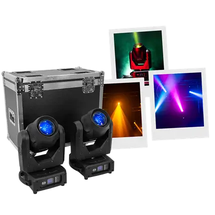 Set van 2 Aurora 150 BSW bundel + spot + wash hybriden met flightcase - Mac Mah