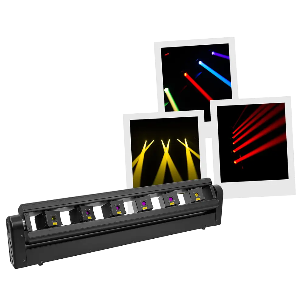 Laserbar pro "Laserbar 6X1000RGB" 6×1000 mW gemotoriseerd RGB - Evolite