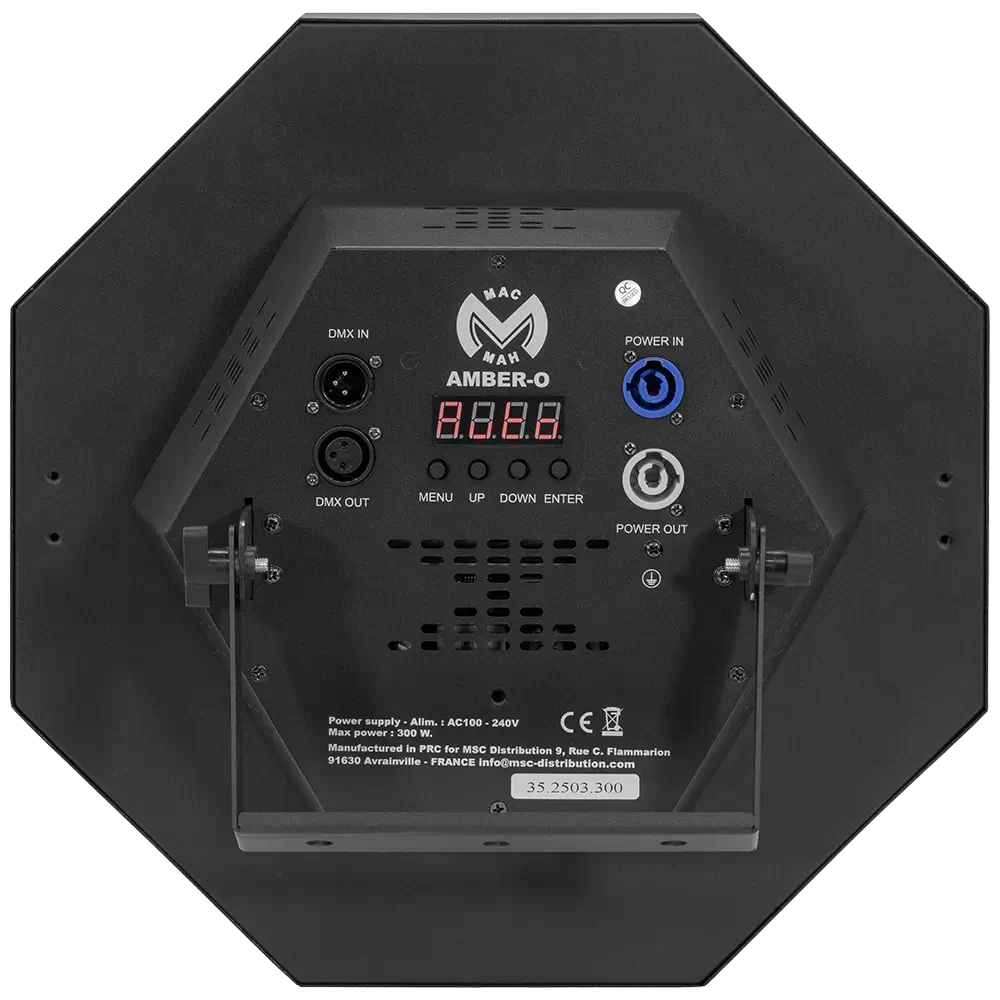 Amber-O" achthoekig retro LED-effect + RGB DMX - Mac Mah
