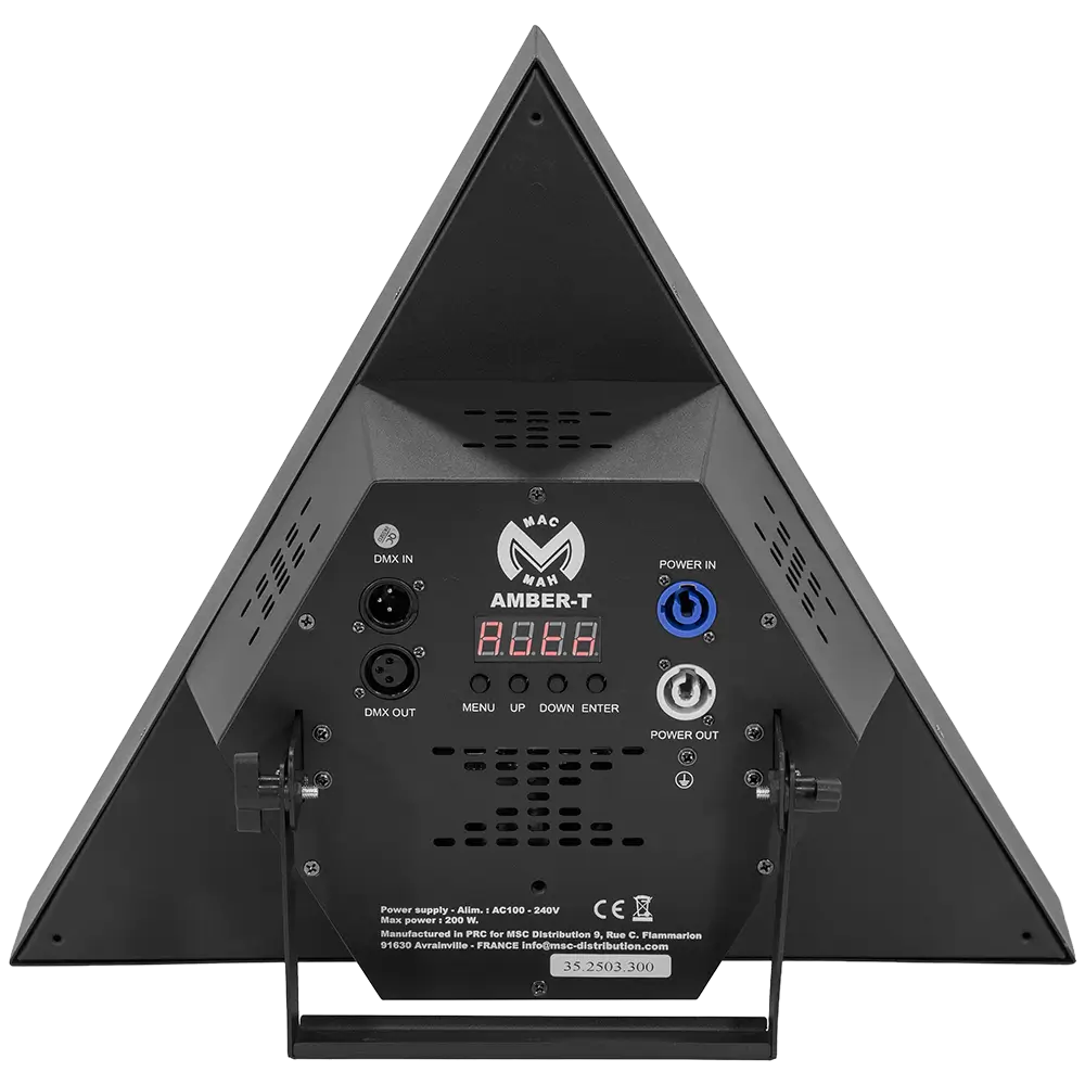 Amber-T" retro LED-effect amberkleurige buis + RGB DMX - Mac Mah