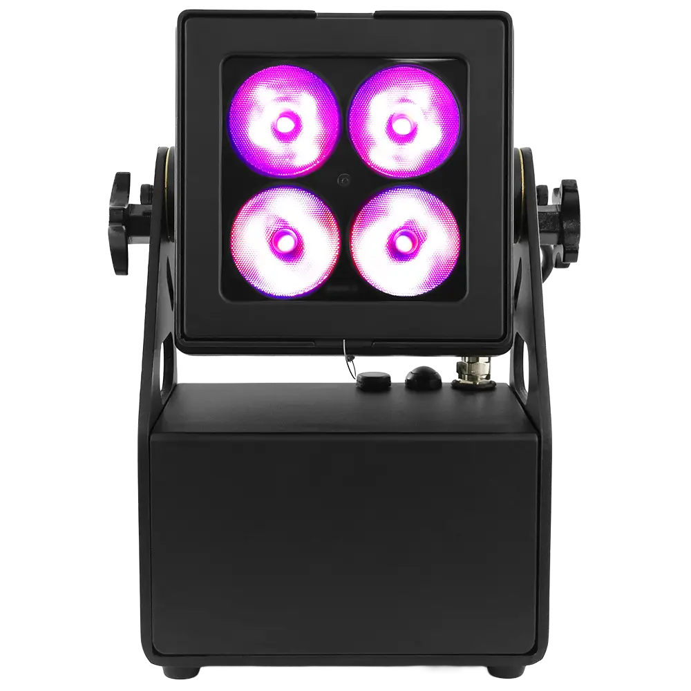 Evolite Tropikolor LED PAR-lamp 4x15W FC - batterijgevoed IP65 (x6)