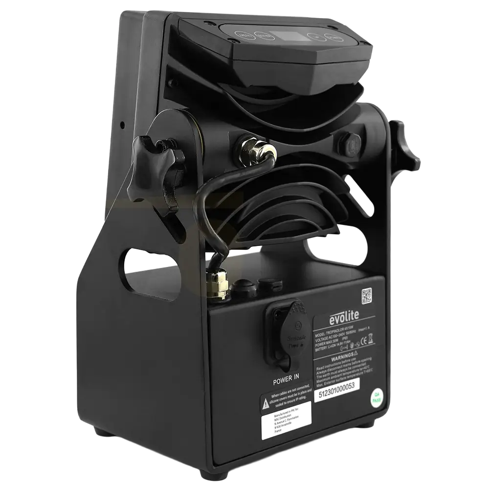 Evolite Tropikolor LED PAR-lamp 4x15W FC - batterijgevoed IP65 (x6)