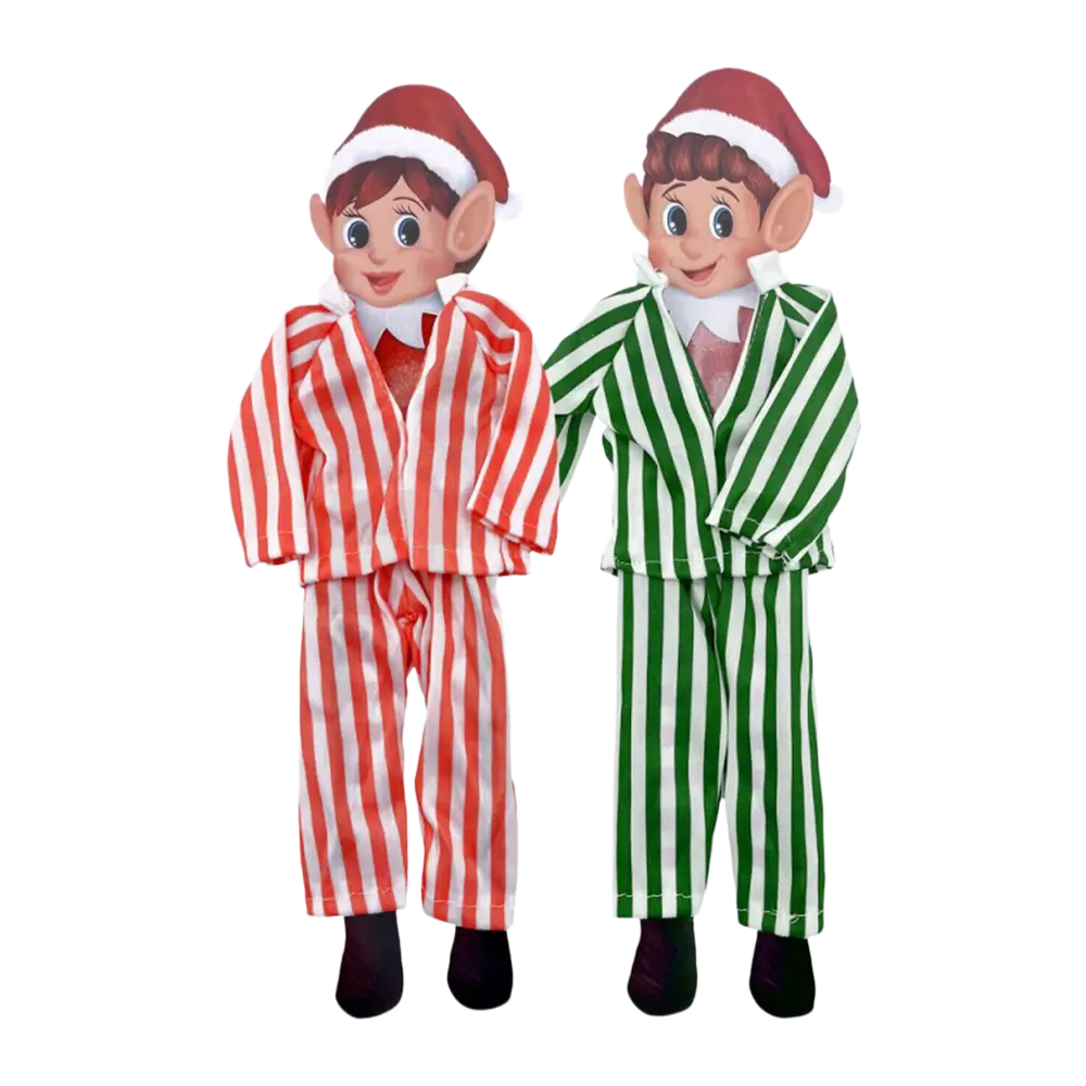 Pyjama" Grappenmaker Kabouter Vermomming (Set van 2)