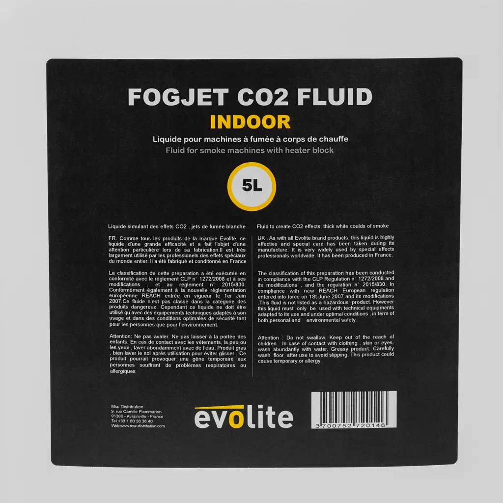 CO2-mistvloeistof - FogJet CO2 Indoor Evolite - Voor gebruik binnen - 5L spuitbus