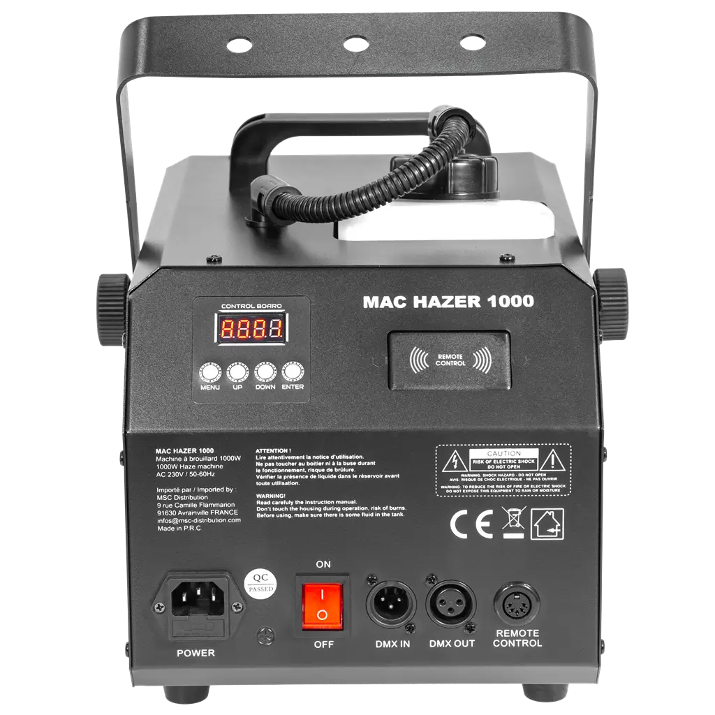 1000 W mistmachine - Mac Hazer 1000 Mac Mah - Lichte mist & DMX-besturing