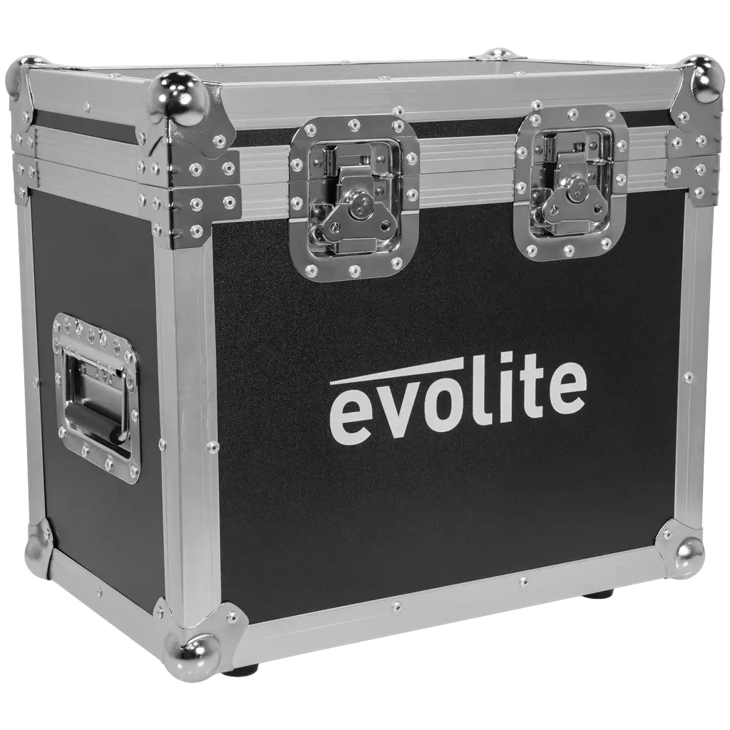 Set 2 spots 100 W in flightcase - Evo Spot 100 CR Set Evolite - Veelkleurige LED & DMX-bediening