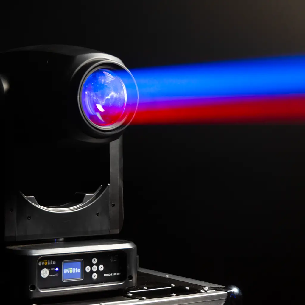 Set van 2 hybride schijnwerpers 350 W in flightcase - Fusion 350 BSW Set Evolite - Intelligent Beam, Spot & Wash