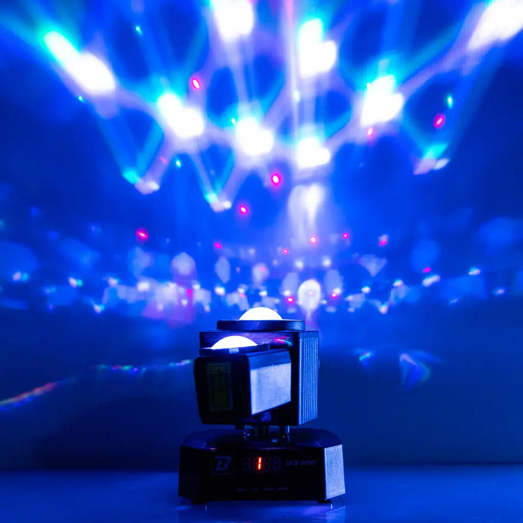Multifunctionele spot 50 W - UFO Wing BoomTone DJ - LED + LASER + stroboscoop + bundels, DMX-besturing