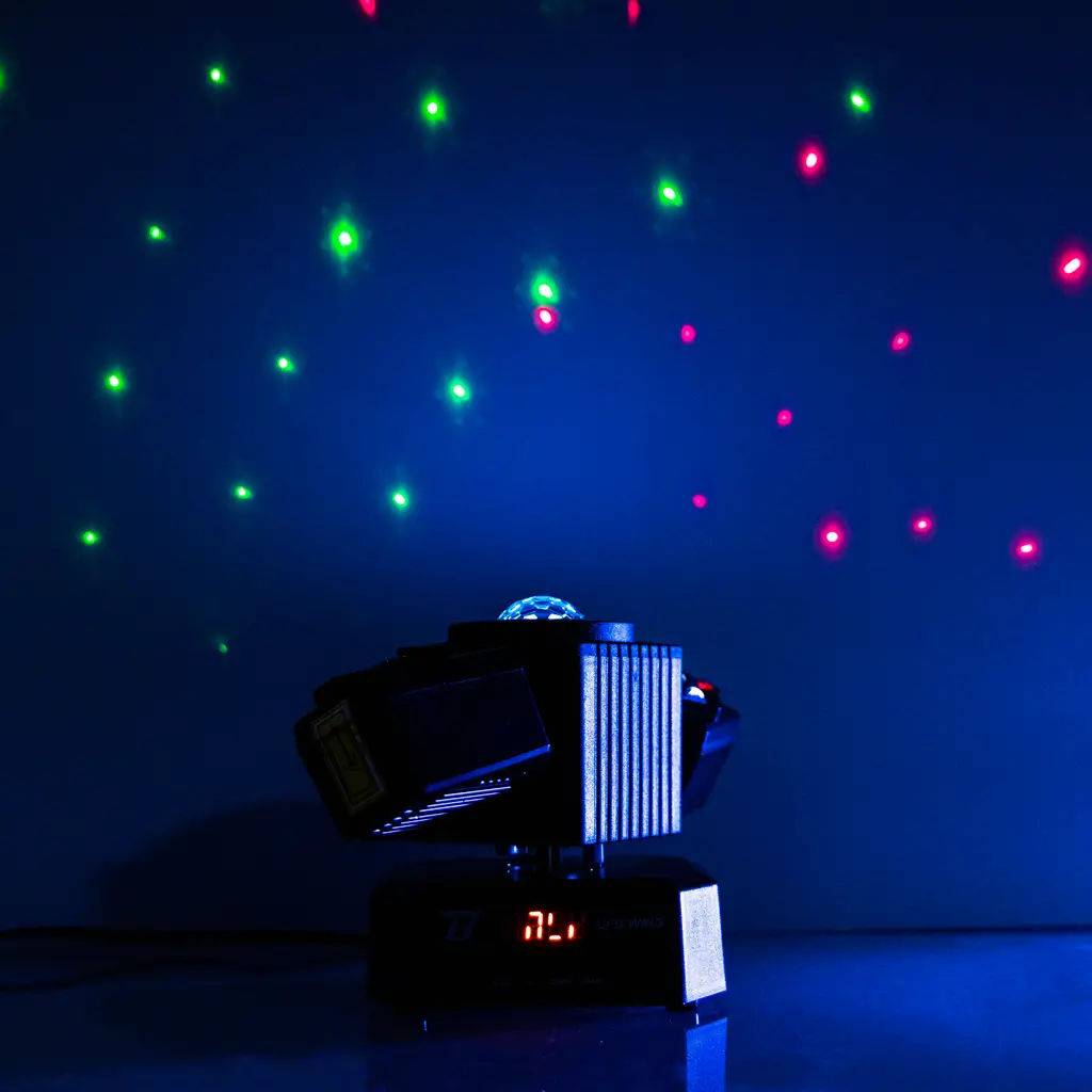 Multifunctionele spot 50 W - UFO Wing BoomTone DJ - LED + LASER + stroboscoop + bundels, DMX-besturing